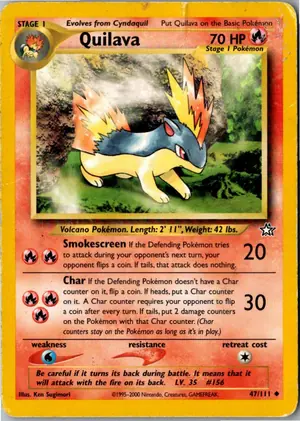 Pokémon-Karte Quilava Igelavar 47/111 Neo Genesis