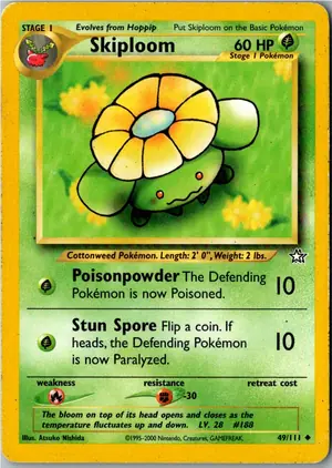 Pokémon-Karte Skiploom Hubelupf 49/111 Neo Genesis