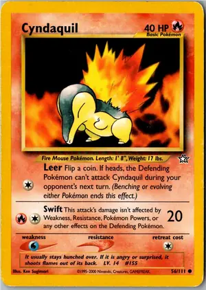 Pokémon-Karte Cyndaquil Feurigel 56/111 Neo Genesis