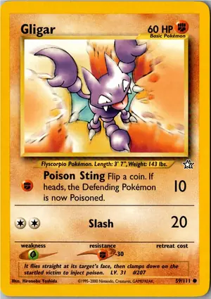 Pokémon-Karte Gligar Skorgla 59/111 Neo Genesis