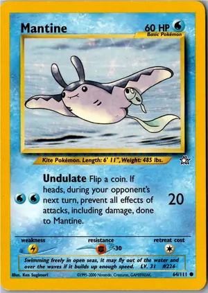 Pokémon-Karte Mantine Mantax 64/111 Neo Genesis