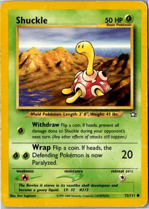 Pokémon-Karte Shuckle Pottrott 72/111 Neo Genesis