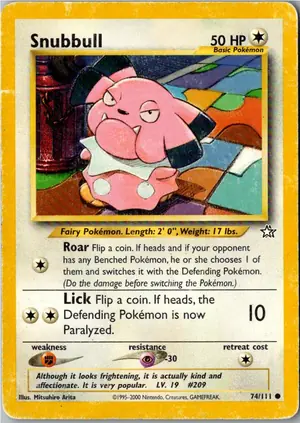 Pokémon-Karte Snubbull 74/111 Neo Genesis