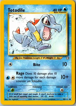 Pokémon-Karte Totodile Karnimani 80/111 Neo Genesis
