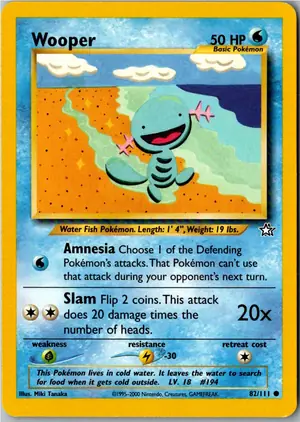 Pokémon-Karte Wooper Felino 82/111 Neo Genesis