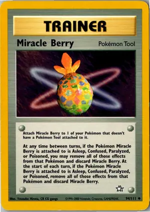 Pokémon-Karte Miracle Berry Wunderbeere 94/111 Neo Genesis