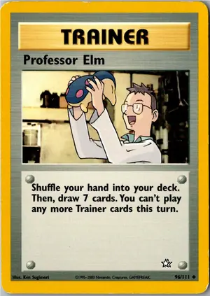 Pokémon-Karte Professor Elm Professor Lind 96/111 Neo Genesis