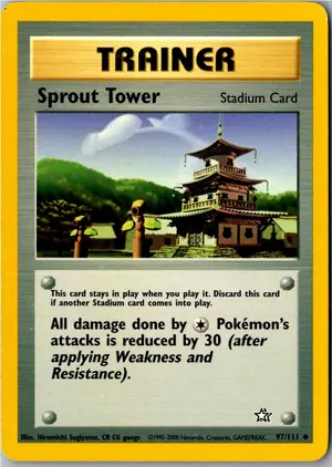 Pokémon-Karte Sprout Tower Sprösslings-Turm 97/111 Neo Genesis