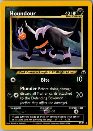 Pokémon-Karte Houndour Hunduster 39/75 Neo Entdeckung