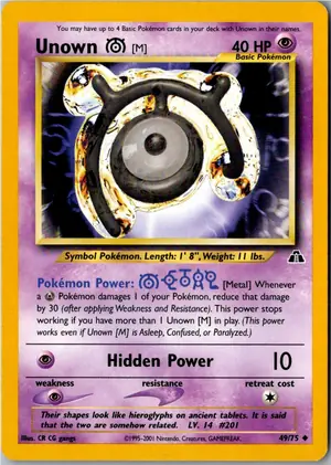 Pokémon-Karte Unown [M] Icognito M 49/75 Neo Entdeckung