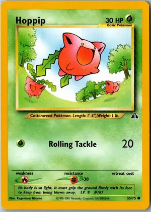 Pokémon-Karte Hoppip Hoppspross 55/75 Neo Entdeckung