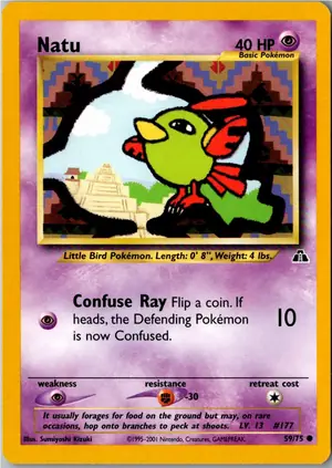 Pokémon-Karte Natu 59/75 Neo Entdeckung