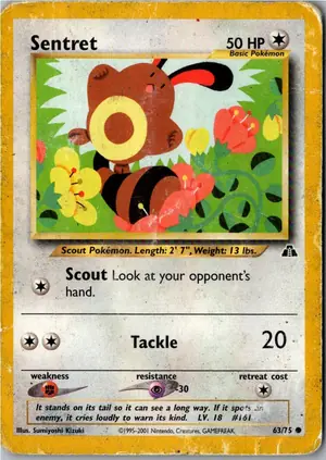Pokémon-Karte Sentret Wiesor 63/75 Neo Entdeckung