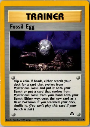 Pokémon-Karte Fossil Egg Fossil-Ei 72/75 Neo Entdeckung