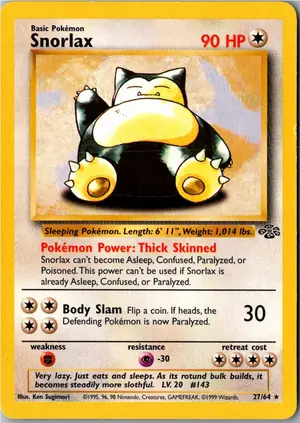 Pokémon-Karte Snorlax Relaxo 27/64 Dschungel