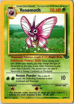 Pokémon-Karte Venomoth Omot 29/64 Dschungel