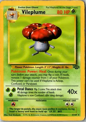 Pokémon-Karte Vileplume Giflor 31/64 Dschungel