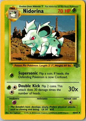 Pokémon-Karte Nidorina 40/64 Dschungel
