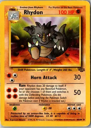 Pokémon-Karte Rhydon Rizeros 45/64 Dschungel