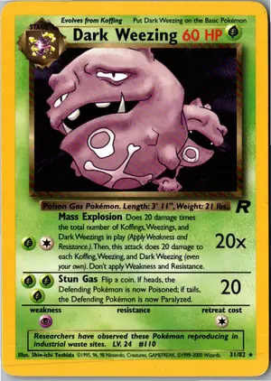 Pokémon-Karte Dark Weezing Dunkles Smogmog 14/82 Team Rocket