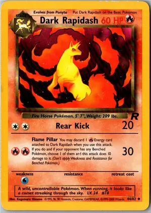 Pokémon-Karte Dark Rapidash Dunkles Gallopa 44/82 Team Rocket