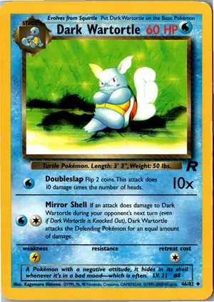 Pokémon-Karte Dark Wartortle Dunkles Schillok 46/82 Team Rocket