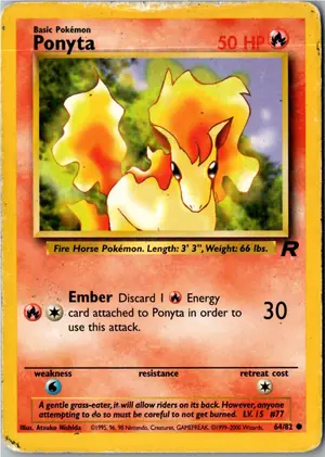 Pokémon-Karte Ponyta Ponita 64/82 Team Rocket