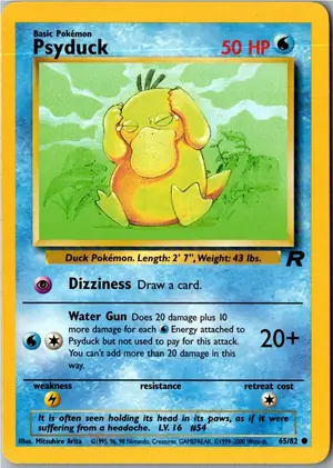 Pokémon-Karte Psyduck Enton 65/82 Team Rocket
