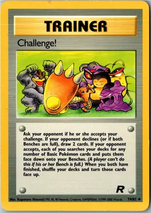 Pokémon-Karte Challenge! Herausforderung! 74/82 Team Rocket
