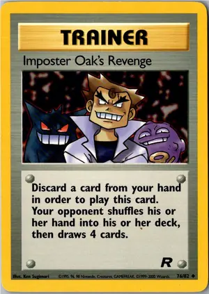 Pokémon-Karte Imposter Oak's Revenge 76/82 Team Rocket