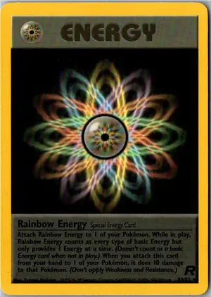 Pokémon-Karte Rainbow Energy Regenbogen-Energie 80/82 Team Rocket