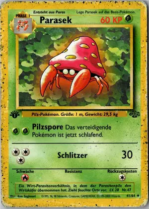 Pokémon-Karte Parasek 41/64 Dschungel