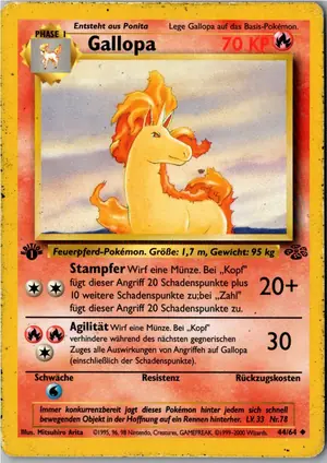 Pokémon-Karte Gallopa 44/64 Dschungel