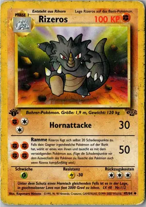Pokémon-Karte Rizeros 45/64 Dschungel