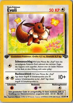 Pokémon-Karte Evoli 51/64 Dschungel