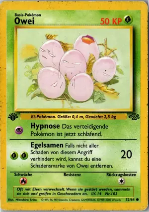 Pokémon-Karte Owei 52/64 Dschungel