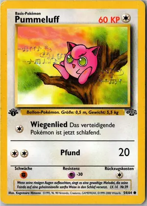 Pokémon-Karte Pummeluff 54/64 Dschungel