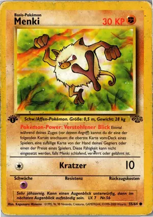 Pokémon-Karte Menki 55/64 Dschungel