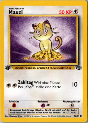 Pokémon-Karte Mauzi 56/64 Dschungel