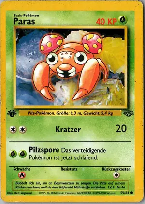 Pokémon-Karte Paras 59/64 Dschungel