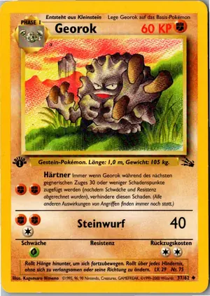 Pokémon-Karte Graveler 37/62 Fossil