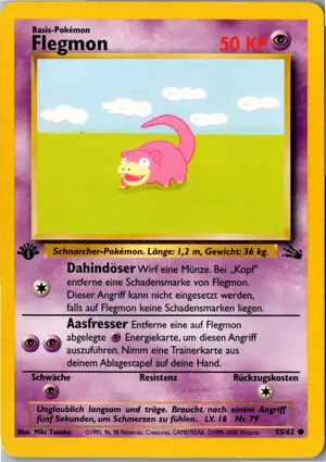 Pokémon-Karte Flegmon 55/62 Fossil