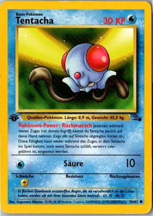 Pokémon-Karte Tentacha 56/62 Fossil