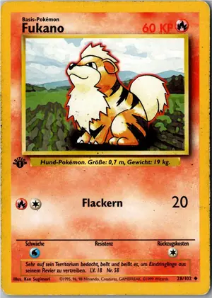 Pokémon-Karte Fukano 28/102 Grundset
