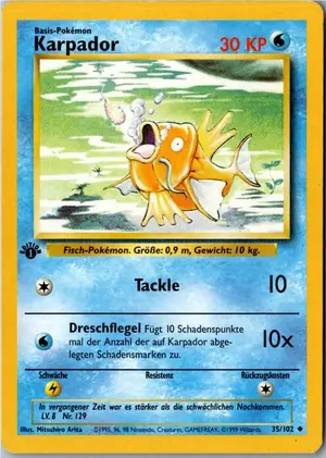 Pokémon-Karte Karpador 35/102 Grundset