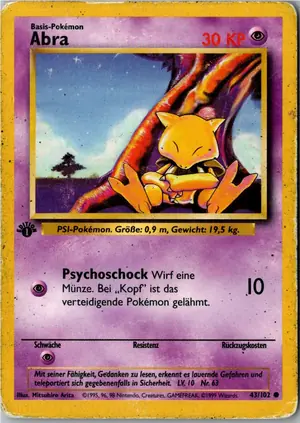 Pokémon-Karte Abra 43/102 Grundset