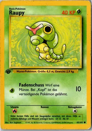 Pokémon-Karte Raupy 45/102 Grundset