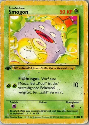 Pokémon-Karte Smogon 51/102 Grundset