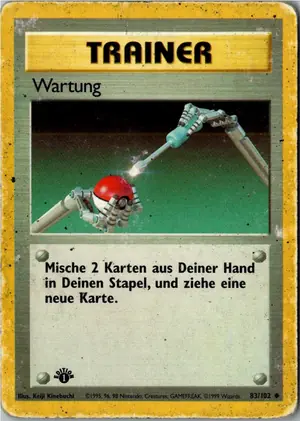 Pokémon-Karte Wartung 83/102 Grundset