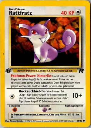Pokémon-Karte Rattfratz 66/82 Team Rocket